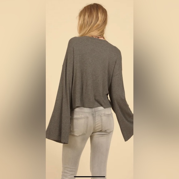 Vintage Havana bell sleeve lace up desert nights top - Picture 4 of 8